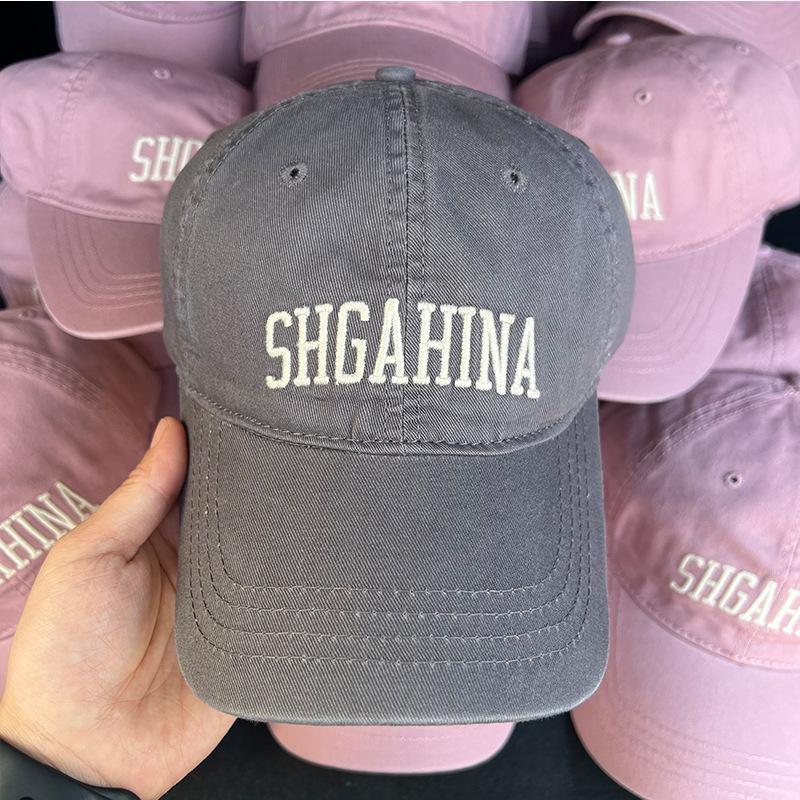 Dry Rose Pink Baseball Cap Women's Enlarged Brim Embroidery Shows Face Small Versatile Cap Men