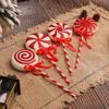 10Pcs Wholesale New colorful Christmas lollipop decoration holiday big lollipop candy Christmas tree decoration