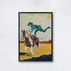 Ретро-постер с трюком наездница-ковбой, красочная абстрактная принты с изображением девушки-ковбоя, картины на холсте, настенные художественные картины, домашняя комната, винтажное украшение