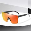 Men'S Sunglasses Mirrored Oversized Rimless Sun Glasses For Men Women Flat Top Shield Wrap Square Uv400