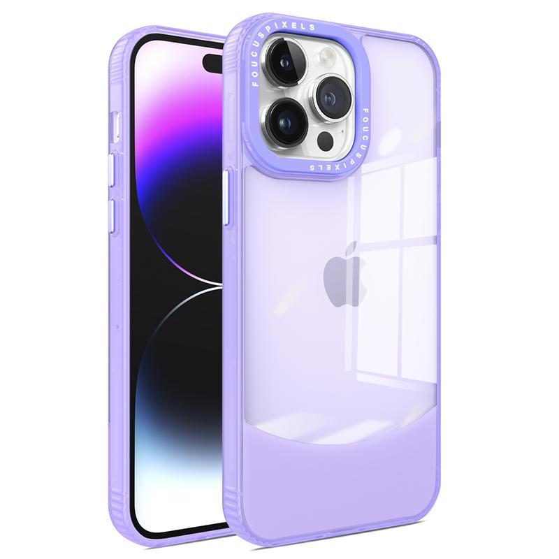 Чехол для iPhone 14 Pro Max, двухцветный ТПУ чехол для телефона, прозрачная задняя панель против царапин