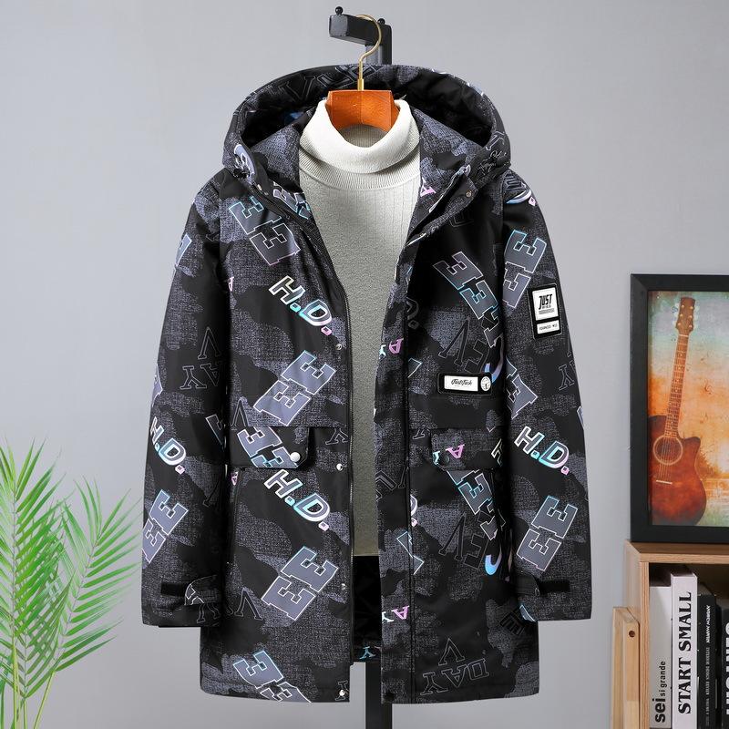 Пальто больших размеров, мужское толстое хлопковое пальто, зимнее пальто средней длины, хлопковая куртка большого размера, свободная утолщенная толстая мужская куртка 4XL-10XL