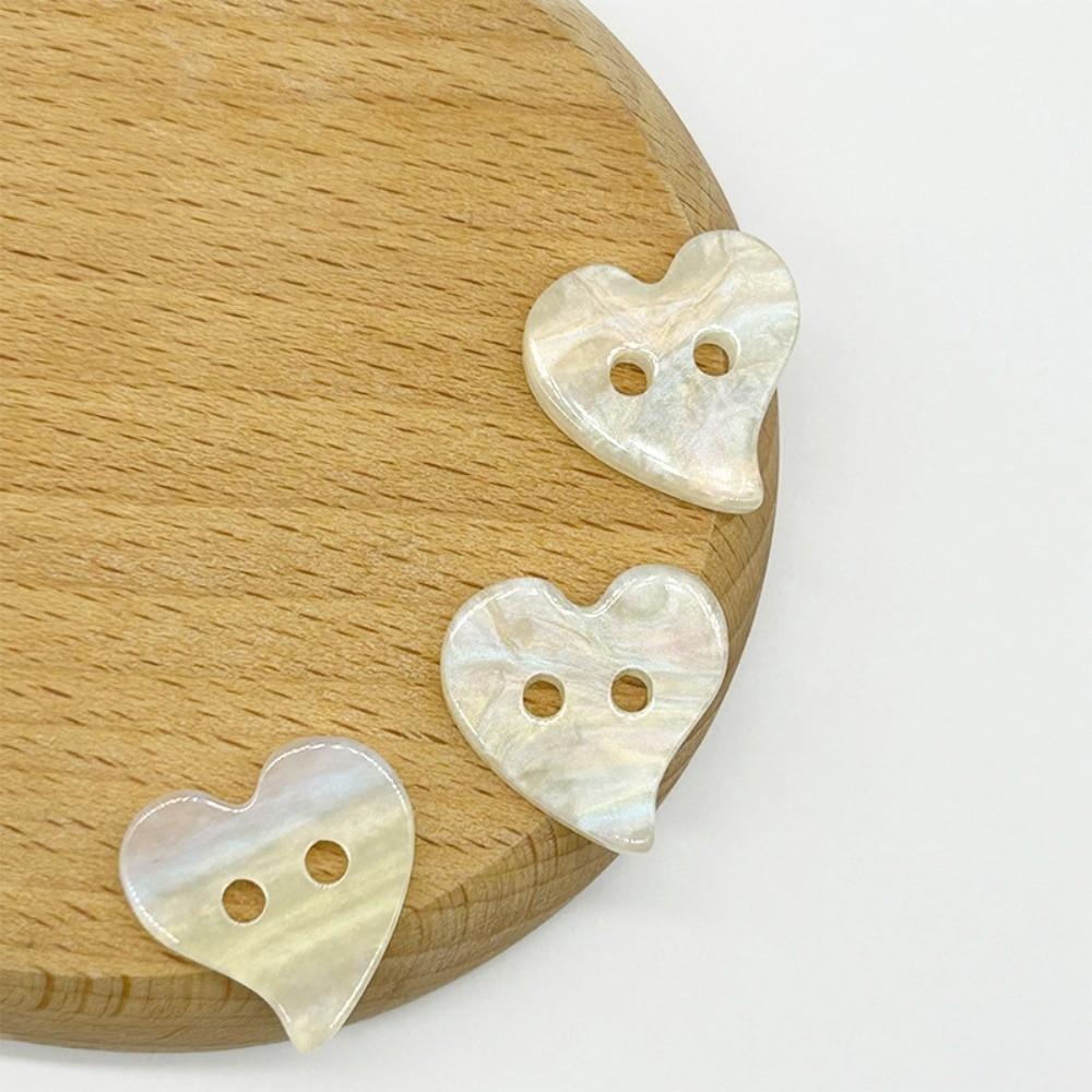30pcs Glossy Surface Heart Buttons Cute Resin Buttons Mini Butterfly Buttons Clothing Coat