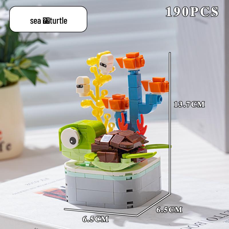 Совместимые с Lego Строительные блоки «Насекомые и животные»: Развивающая игрушка для сборки цветов и праздничный подарок для настольных украшений детей