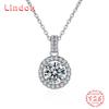 Lindon S925 из стерлингового серебра с муассанитом, роскошное индивидуальное ожерелье с подвеской, женское классическое ожерелье Tide Sugar, полное дикой цепочки на ключицы