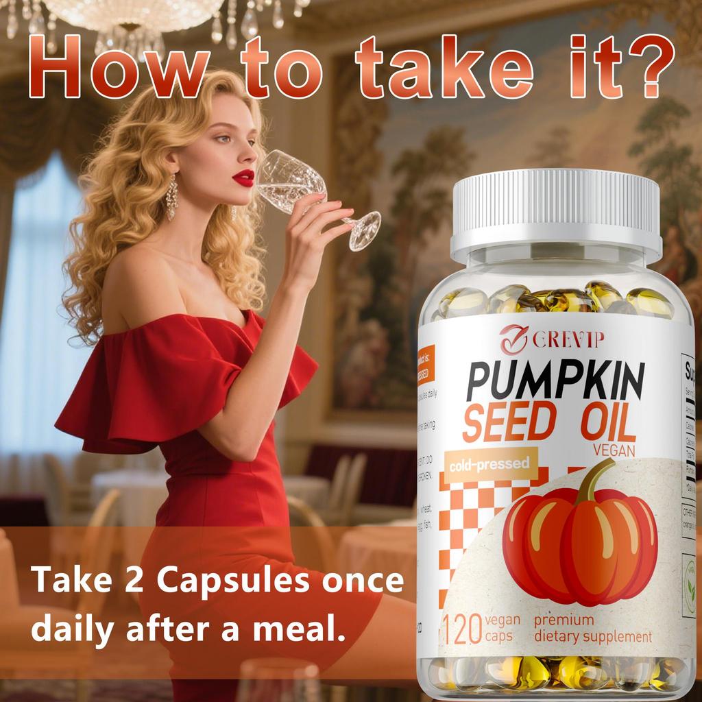 GREVIP is rich in pumpkin seed oil extract, all-natural, highly absorbable, 100% vegan, and suitable for adults.