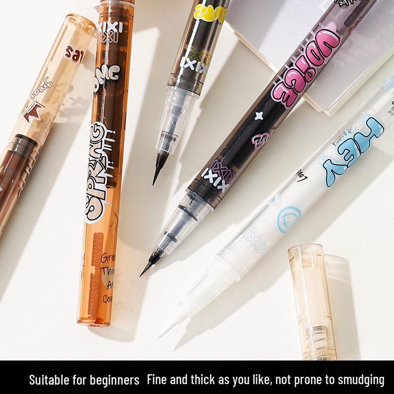 Светящаяся подводка для глаз Xixi Flower Rim Auto-Retractable Black Eyeliner - Мягкая, Легко наносится, Натуральный вид, Идеально подходит для студентов.