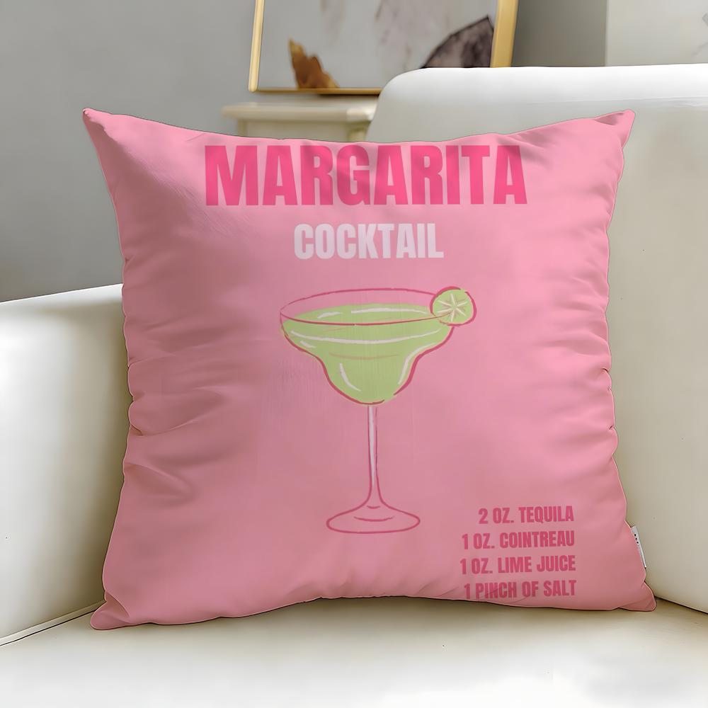 Hot MMargarita Cocktail Arted Cushion Cover Stylish Washable Pillow Cover Ideal for Couch Bedroom Car Decoration