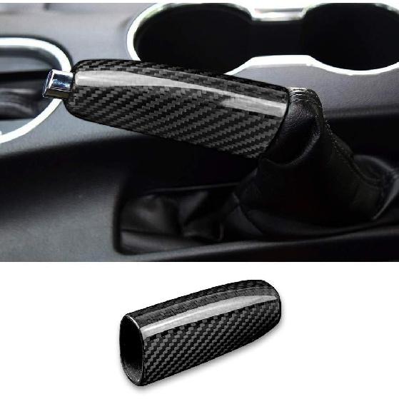 AIRSPEED Carbon Fiber Car Handbrake Cover Replace Handle Lever Case for Ford Mustang 2015-2023 Accessories