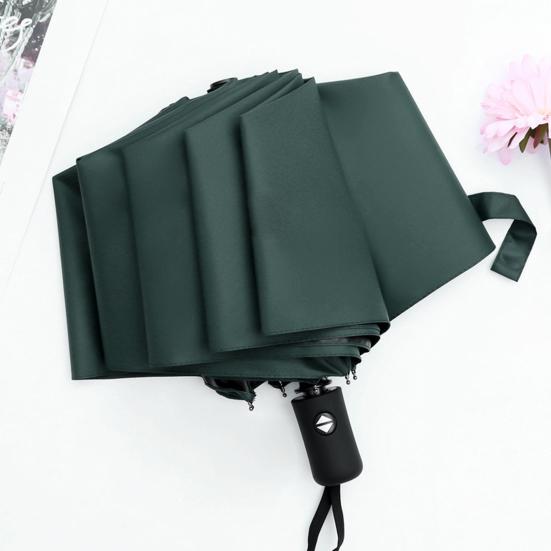 Fully Automatic Sun Protection Umbrella Auto Open Windproof Rainproof UV Protection with Anti-UV Coating Compact Folding Travel Parasol