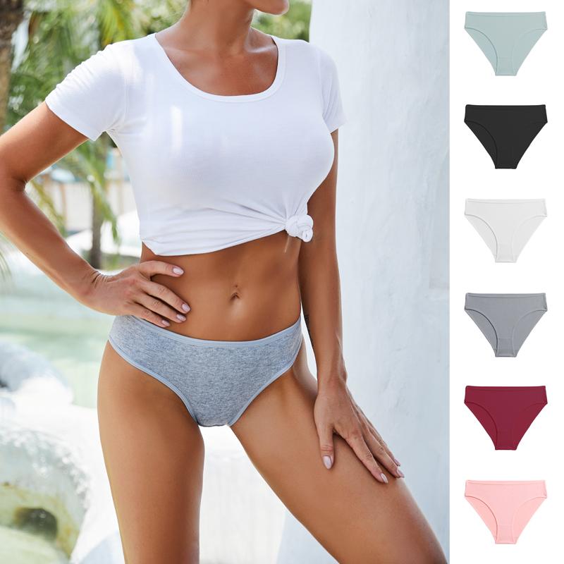 FINETOO Cotton Breathable Panties for Women Soft Comfort Briefs Lingerie Letter Female Underpants