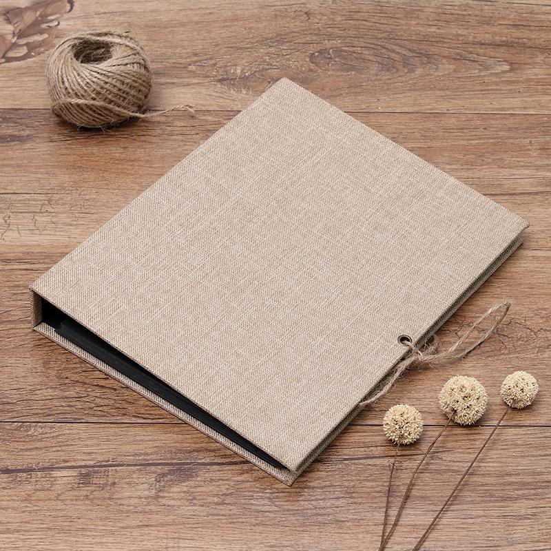 Simple Linen DIY Photo Album Wedding Album Retro Family Large-Capacity Photo Album Handmade Creative Gifts