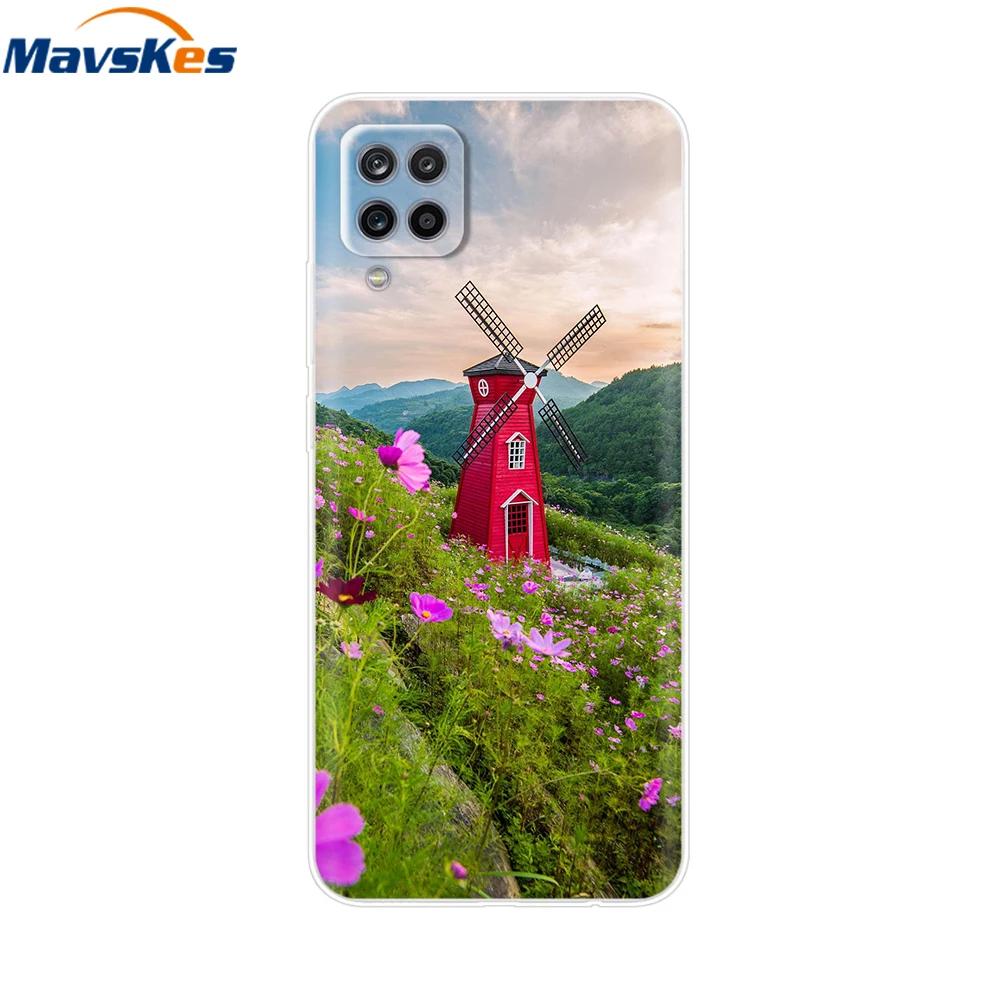 Phone Case For Samsung Galaxy A12 Case SamsungA12 Silicone Clear TPU Painted Soft Cover For Samsung A12 A 12 Bumper Fundas Etui