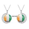 1Pc 2026 World Cup 48 Countries Flag Rotating Moon Necklace, Football Fan Support Pendant