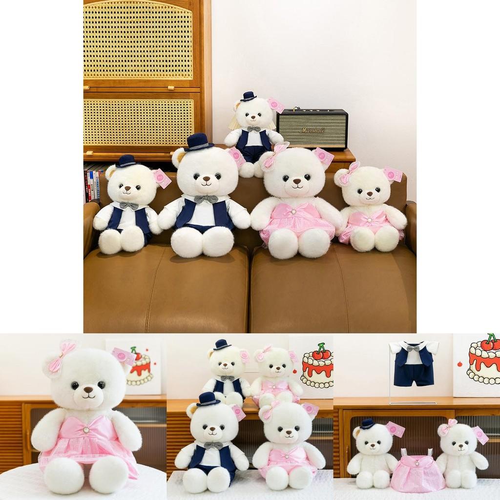 Милая Плюшевая Игрушка Медвежонок Жених и Невеста Для Свадебного Декора и Подарка Пара