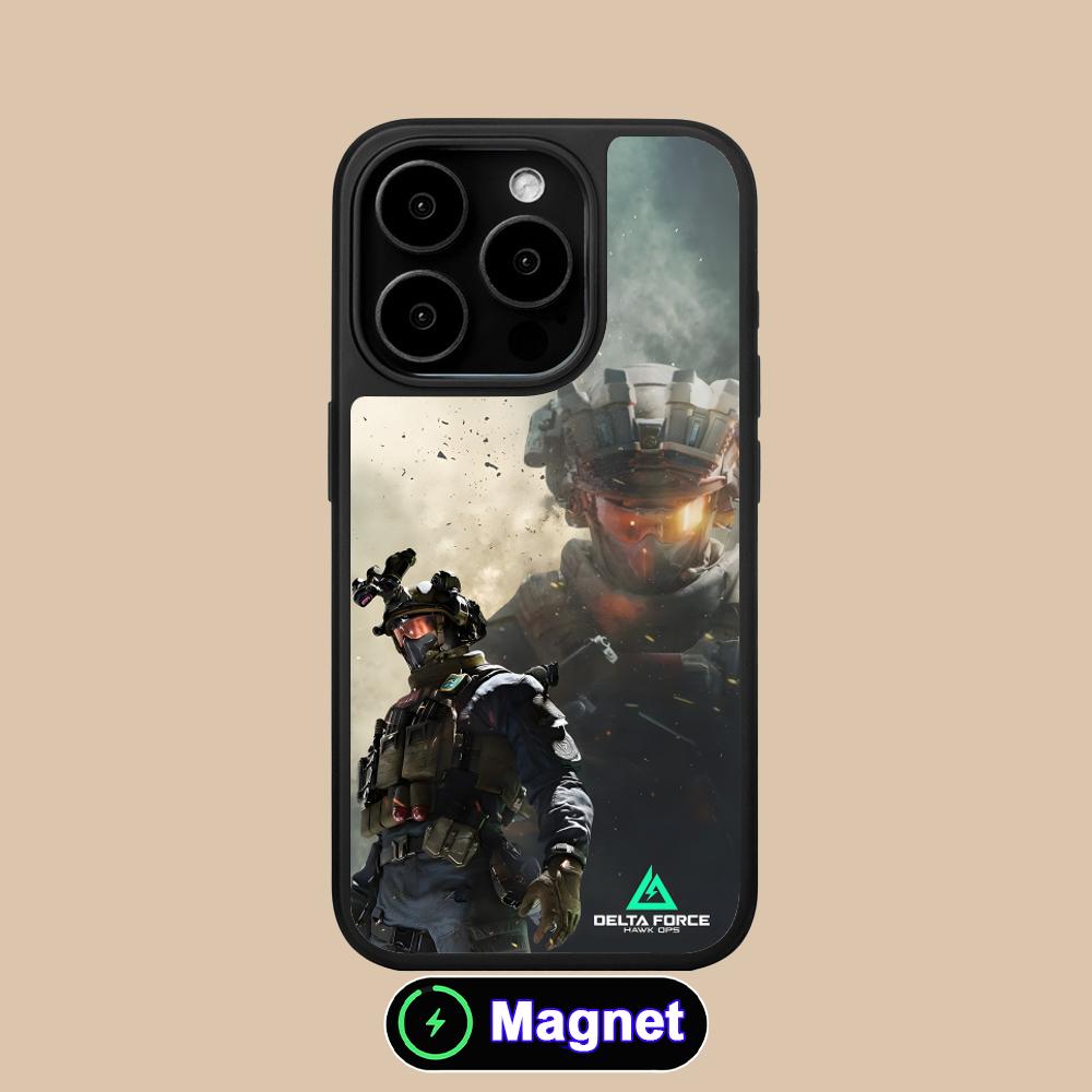 Игровой чехол Delta Force с матовой поверхностью и поддержкой MagSafe для мобильного телефона iPhone 17 16 15 14 13 12 11 Air Pro Max Plus, цветной