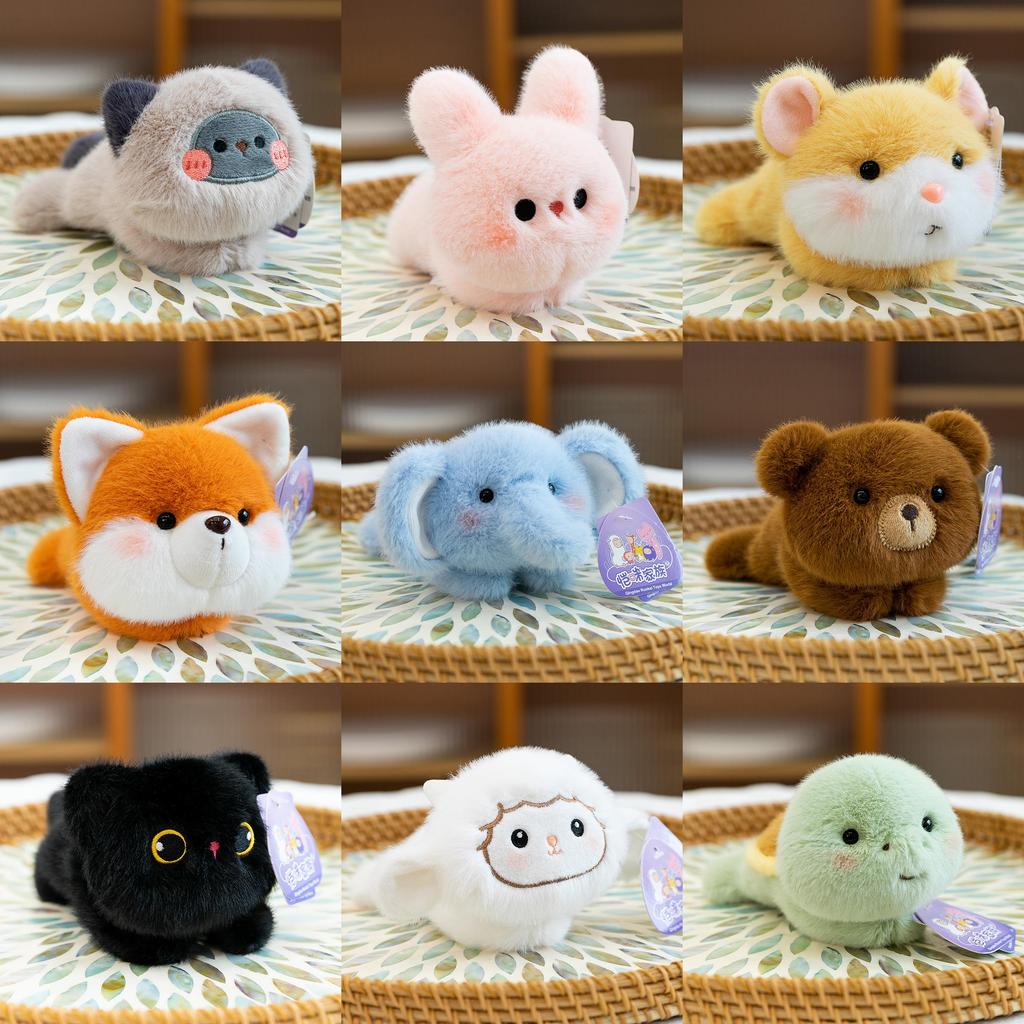 Short Plush Elephant Cat Bear Fox Refrigerator Magnet For Kitchen Decor And Gift