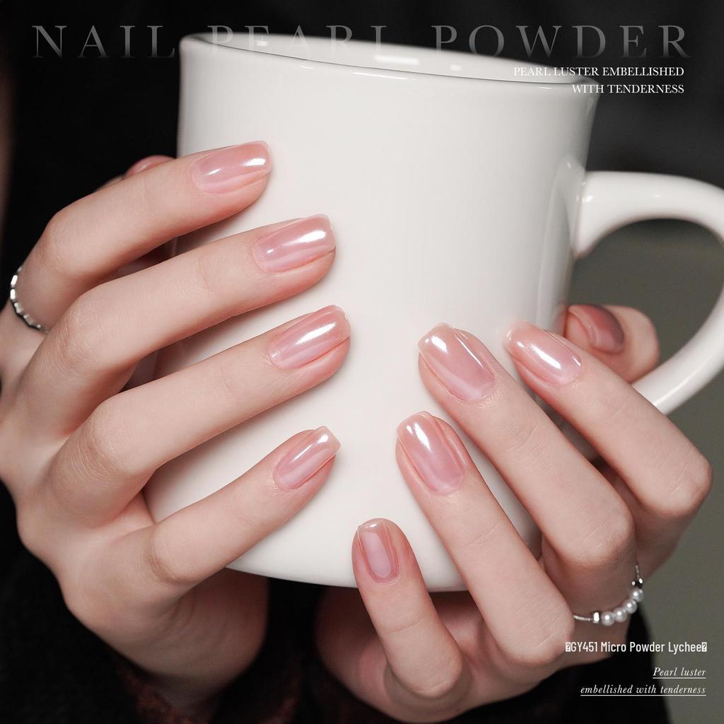 Пудра для дизайна ногтей Goya Hailey Aurora Pearl - Волшебное зеркало Лунный свет Гель для декора