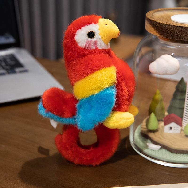 Игрушка-браслет с кольцами-поп-итами 'Попугай и Фламинго', Плюшевая игрушка, Милая кукла-животное, Птица, Плюшевая, Кольца-поп-ит