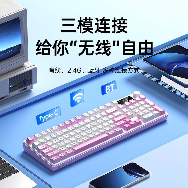 Lenovo GK10 Lite 98 Вт Трехрежимная RGB Игровая Клавиатура