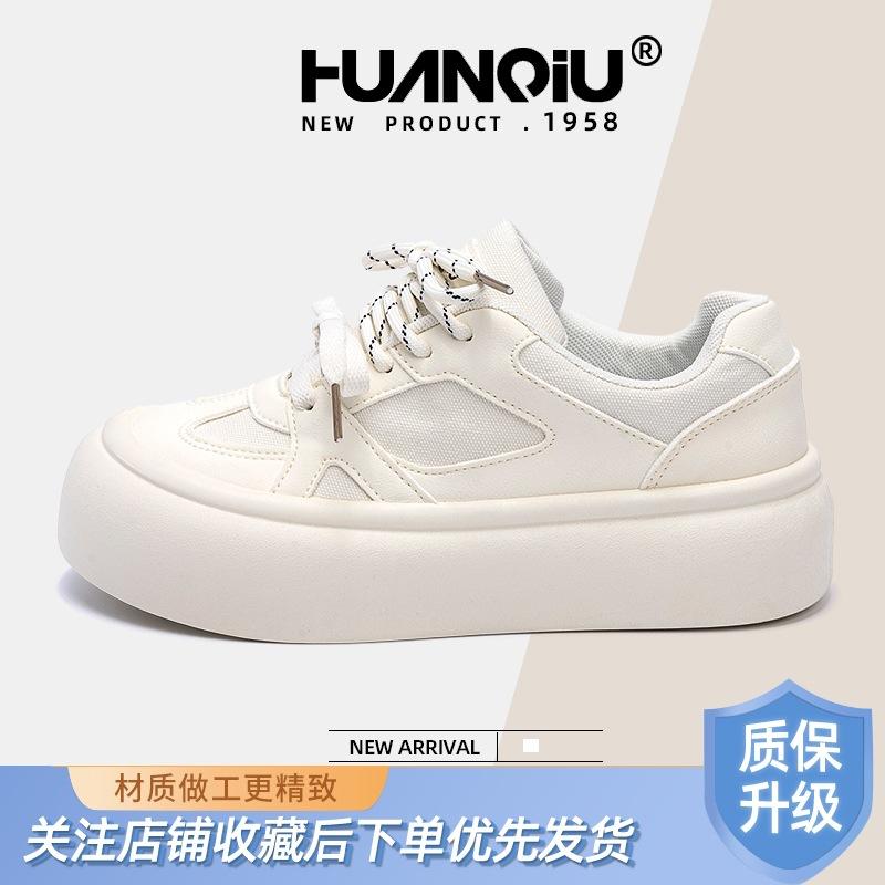 Global Platform White Shoes Women's Spring ZHQ5915 New Popular Versatile and Lightweight Student Shoes Women's Board Shoes