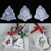 Christmas Tree Silicone Mold Snowflake Elk DIY Aroma Gypsum Plaster Silicone Mould Hanging Pendant Ornaments Epoxy Resin Molds