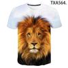 Summer Animal Lion 3D T Shirts Casual Men Women Fashion Short Sleeve Printed Cartoon Cool Tops Tee
