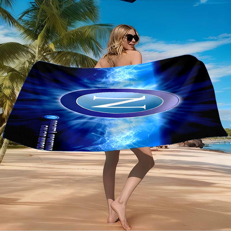 Electric Blue Napoli Logo Beach Towel Microfiber Beach Towel, Lightweight and Quick-Dry, for Summer Travel, Swimming Pool Fan Birthday Gift