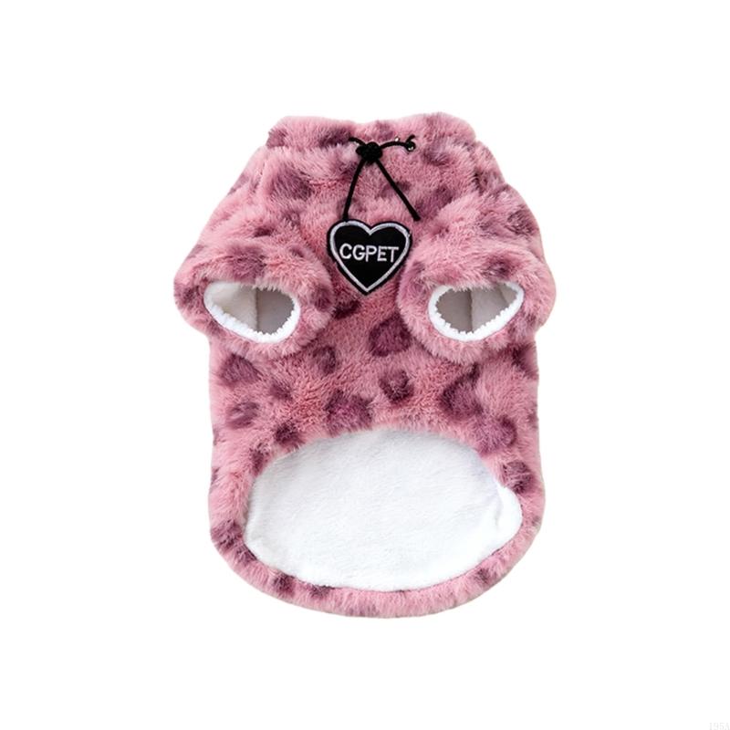 Fleece Lined Winter Cats Clothing for Maximums Warmth and Comfortable in Cold Environment with Leopards Print