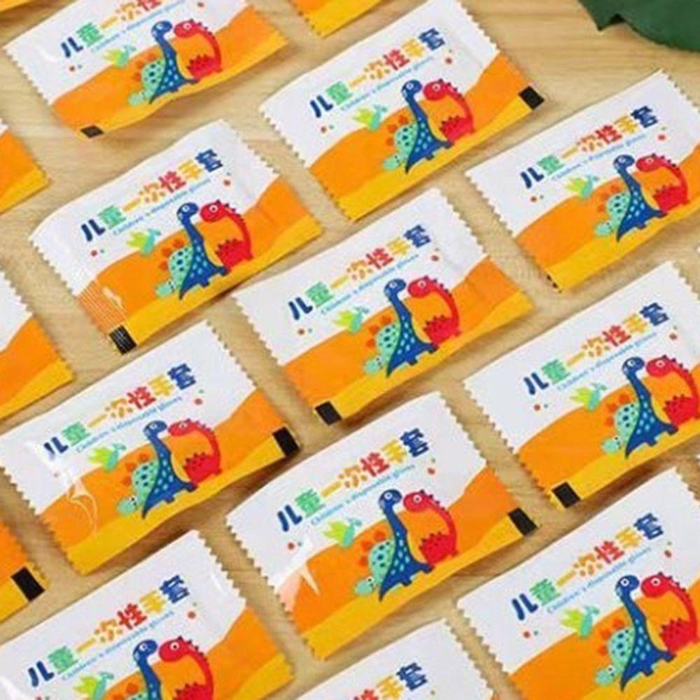 100 шт. Перчатки детские пищевые прозрачные перчатки для малышей перчатки с мультяшной росписью 3-12 лет