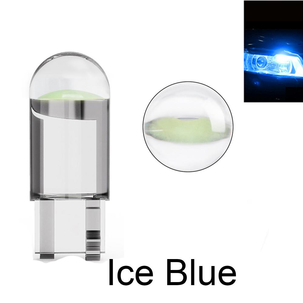 2/10pcs W5W 194 T10 Glass Housing Cob LED Car bulb 3000K 6000K White Blue Red Wedge License Plate Lamp Dome Light