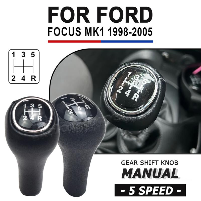 Ручка переключения передач для автомобиля, 5/6-ступенчатая, для Ford Focus MK1 1998-05, рычаг переключения передач, ручка КПП, ABS, кожа, POMO, запасные части