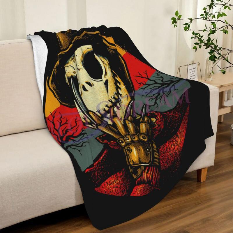 Одеяло серии Lover с 3D принтом, модное фланелевое одеяло для влюбленных на Хэллоуин, одеяло для дивана, уникальное рождественское одеяло с черепом