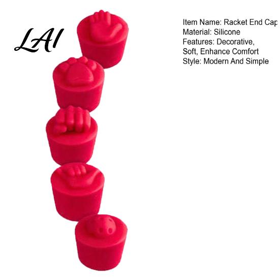 Pickleball Paddle Butt End Cover 5Pcs Silicone Racket Caps for Handles Soft