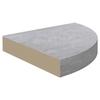 VidaXL Étagère d'angle murale Gris béton 35x35x3,8 cm MDF