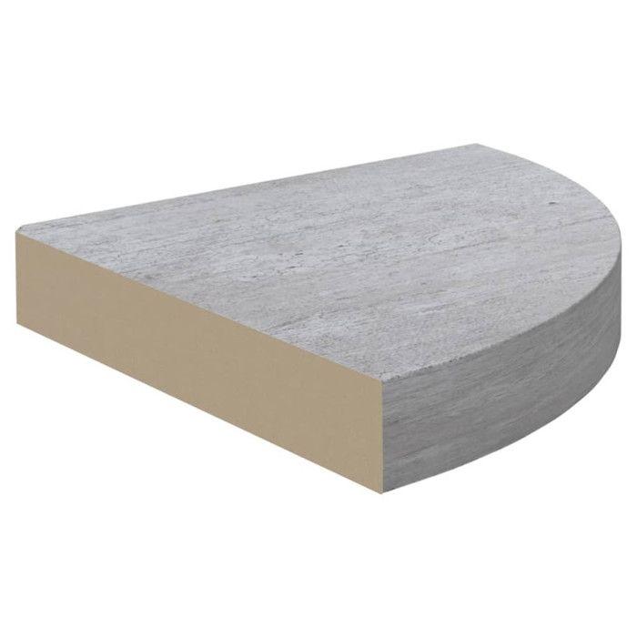 VidaXL Étagère d'angle murale Gris béton 35x35x3,8 cm MDF