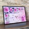 Rose Flowers and Real Clock 5D Full Diamond Painting Embroidery DIY Craft Home Decor Wall Painting Home Entertainment