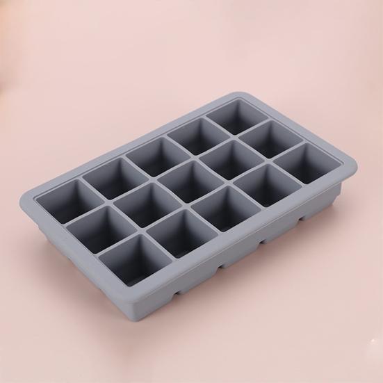 Силиконовый лоток для льда Yousheng с крышкой, 15 ячеек, легкосъемная форма для льда для морозильника, большой производитель кубиков льда для коктейлей на основе виски