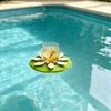 Подставка-держатель для напитков в виде кувшинки, водонепроницаемая, плавающая, с саморегулирующимися лепестками, для бассейна, спа, ванны, свечи