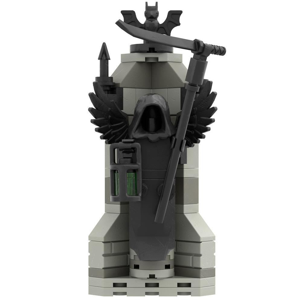 Мелкие Частицы Хэллоуин Кладбище Тыква Сращивание Сборка Забор Дом с Привидениями Сцена Строительный Блок Сделай Сам