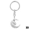 1pcs Grandpa/Son I Love You To the Moon and Back Key Ring Keyring Xmas Gift Silver