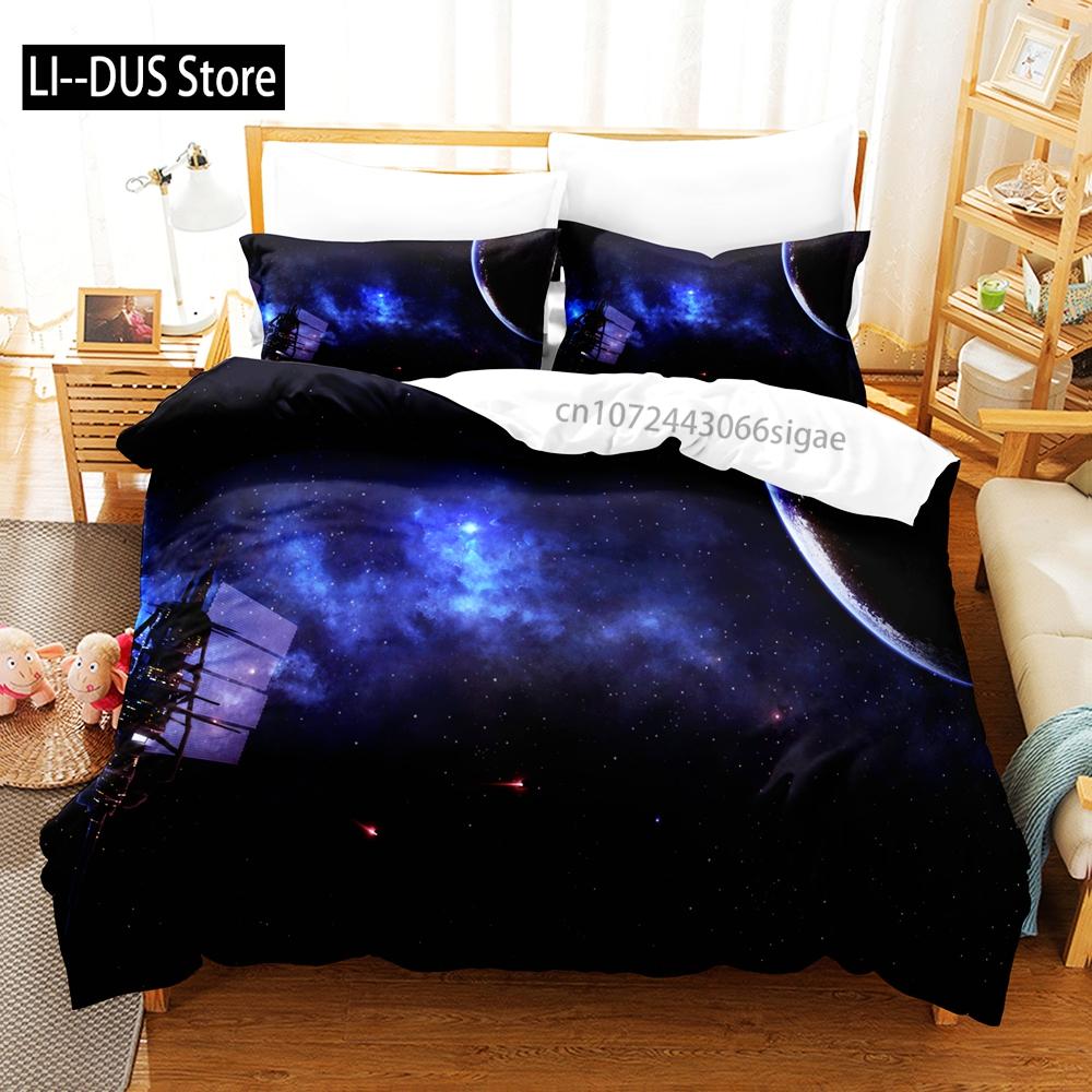 Comforter Universe Bedding Set Single Twin Full Queen King Size Starry Sky Bed Set Aldult Kid Bedroom s 3D Print 031