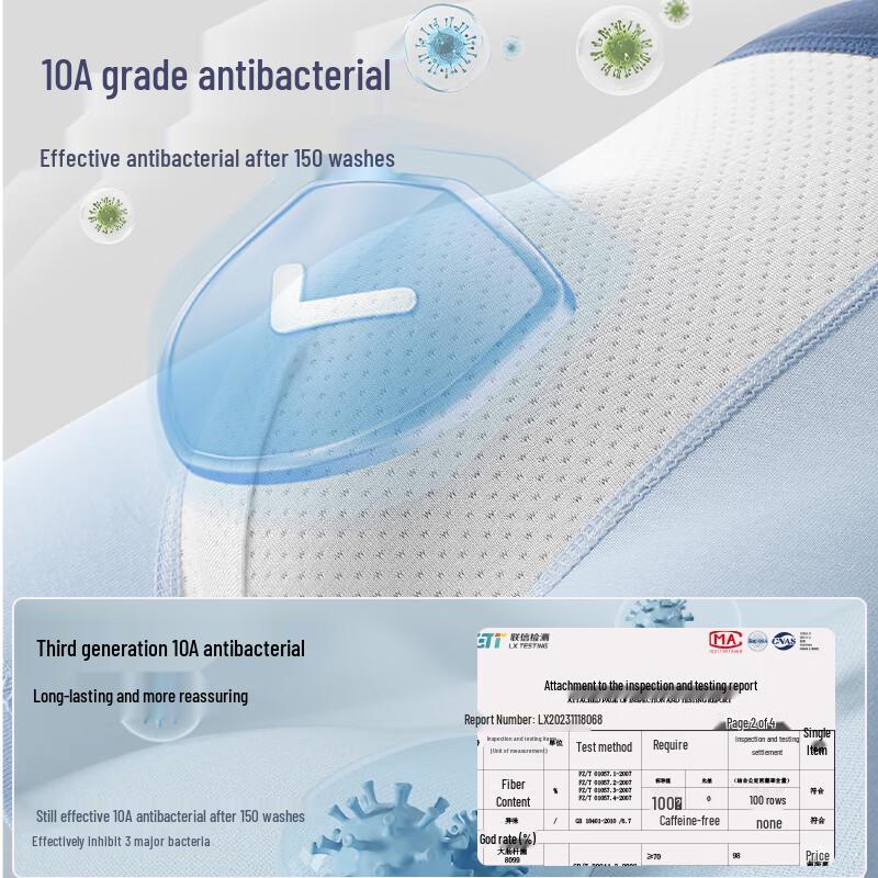 LANGSHA Подростковые боксеры-брифы из чистого хлопка с антибактериальным эффектом