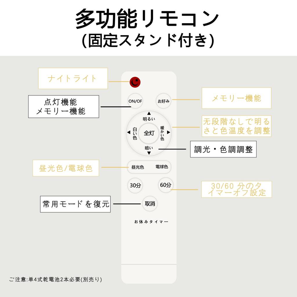 Yorzanis LED Ceiling Light, 10-tatami mat (approx. 32 sq ft), 5060 lumens, high brightness, energy-saving, multi-level dimming and color adjustment,