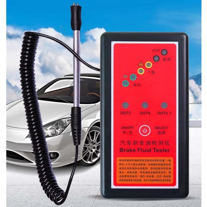 Automotive Brake Fluid Liquid Tester, DOT3 DOT4 DOT5.1 Brake Liquid Vehicle Diagnostic Testing Detector