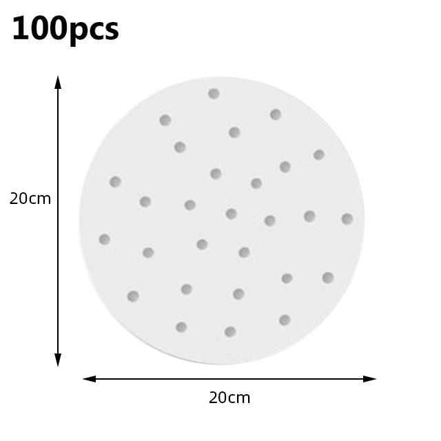 100 шт./пакет, вкладыши для пароварки, перфорированная бумага из древесной массы премиум-класса, антипригарный коврик для корзины для пропаривания, посуда для выпечки для кухни
