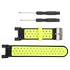 Vented Pin Buckle Bracelet Silicone Watchband with Screwdriver for Amazfit TRex TRex Pro Watch(Black Green )