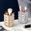 Europe Metal Makeup Brush Storage Holder Test Tube Eyebrow Pencil Organizer Bead Crystal  Jar Jewelry Diamond Cosmetic Box Lw037