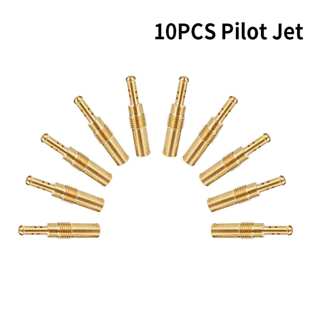 10pcs Motorcycle Carburetor Main Jets Slow Pilot Jets for PWK PWM Keihin OKO CVK NSR KSR Carb Set Injector Nozzle