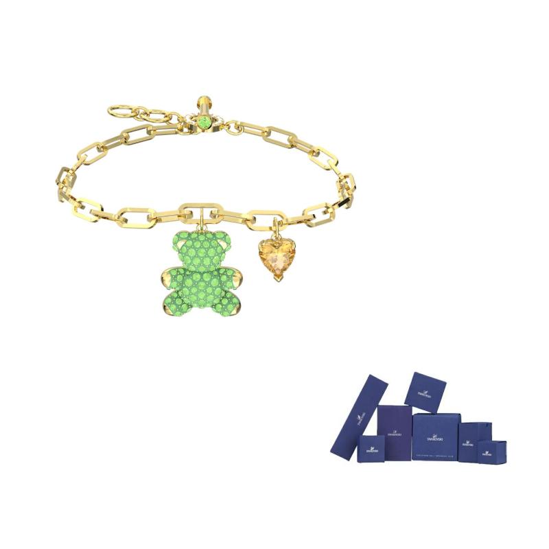 Swarovski Браслеты с мишками женские зеленые